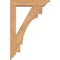 Ekena Millwork Merced Traditional Smooth Bracket w/ Offset Brace, Western Red Cedar, 5 1/2"W x 24"D x 36"H BKT0604X24X36MRC01SWR - alternate 3